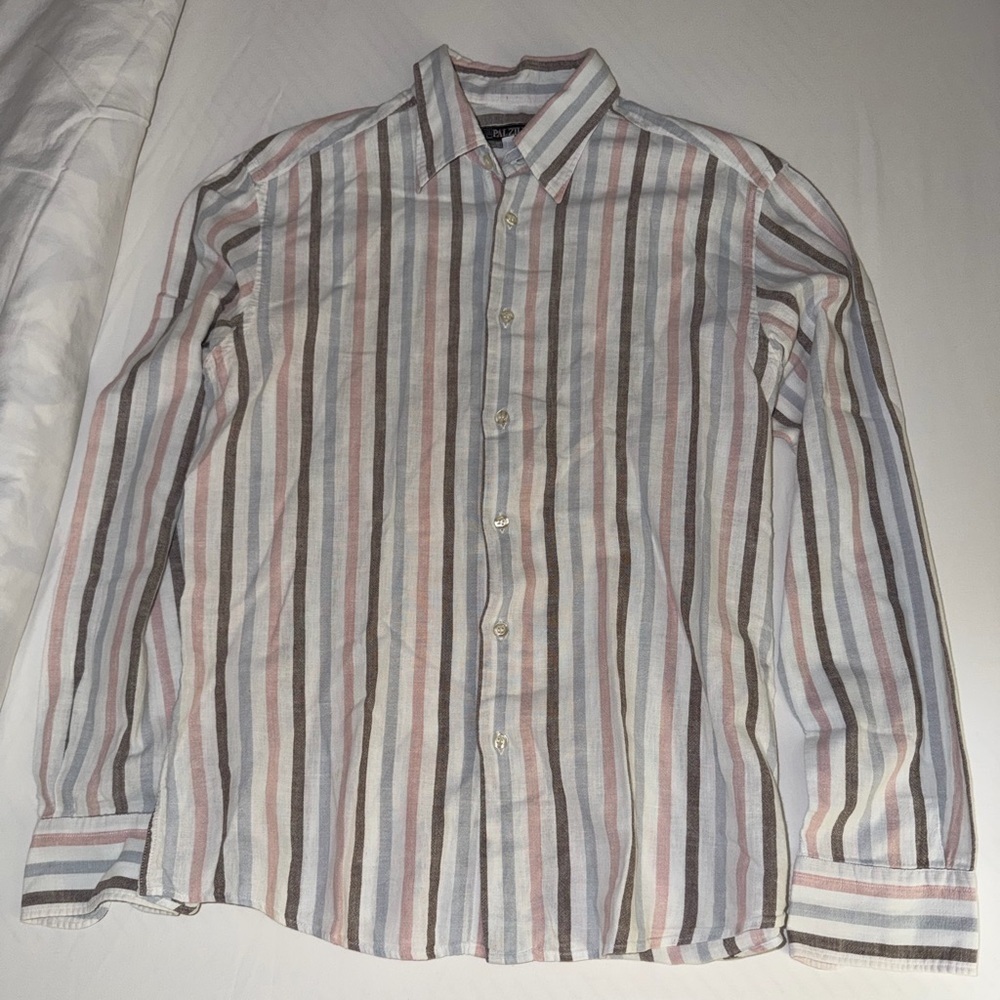 Pal Zileri Linen Blend Sport Button Down Shirt (M6)